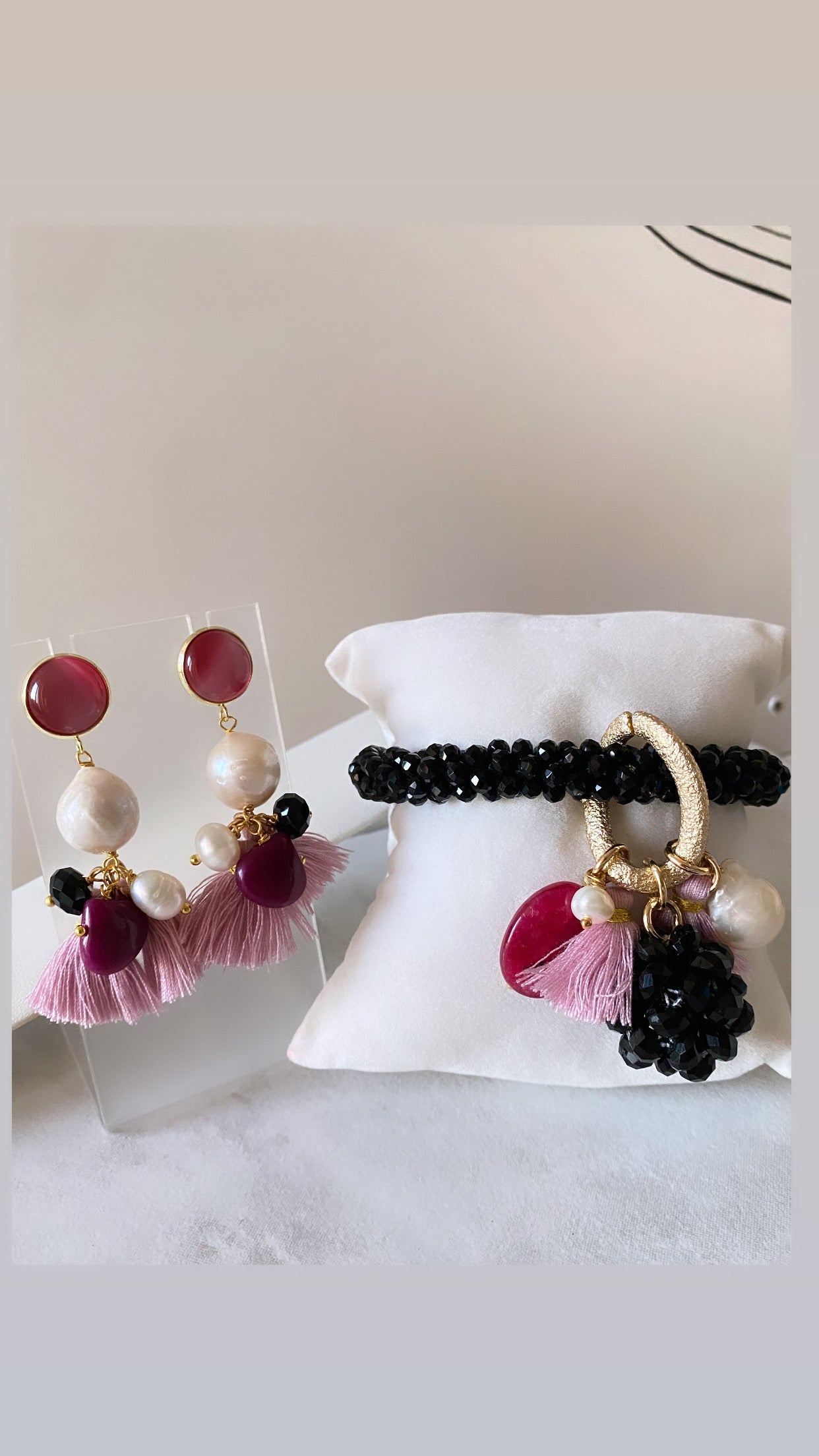 Completo nero e rosa