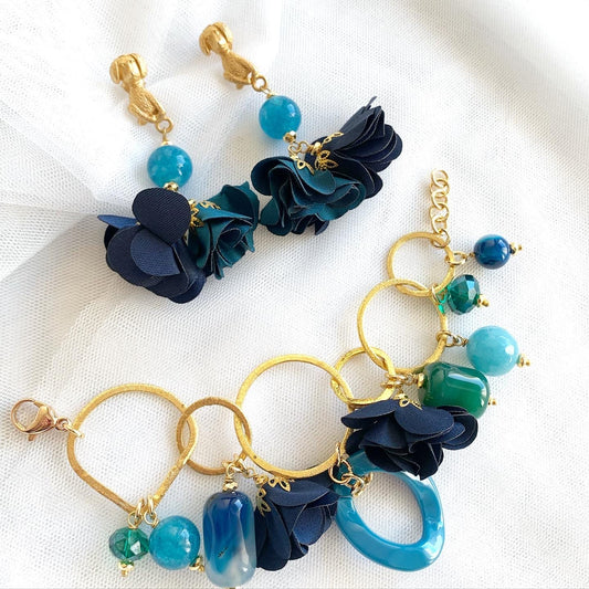 Bracciale e orecchini