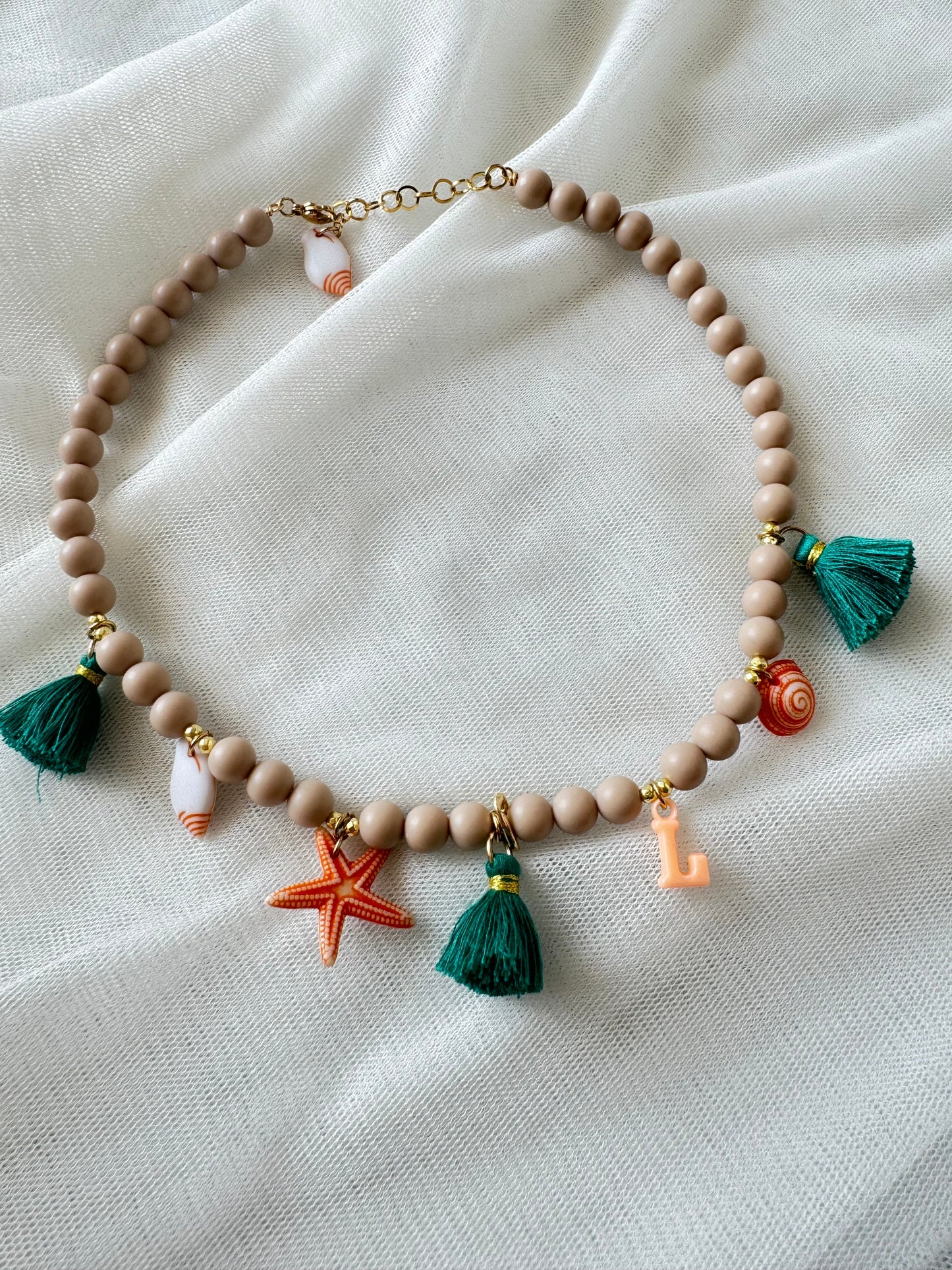 Collana Beage e charm