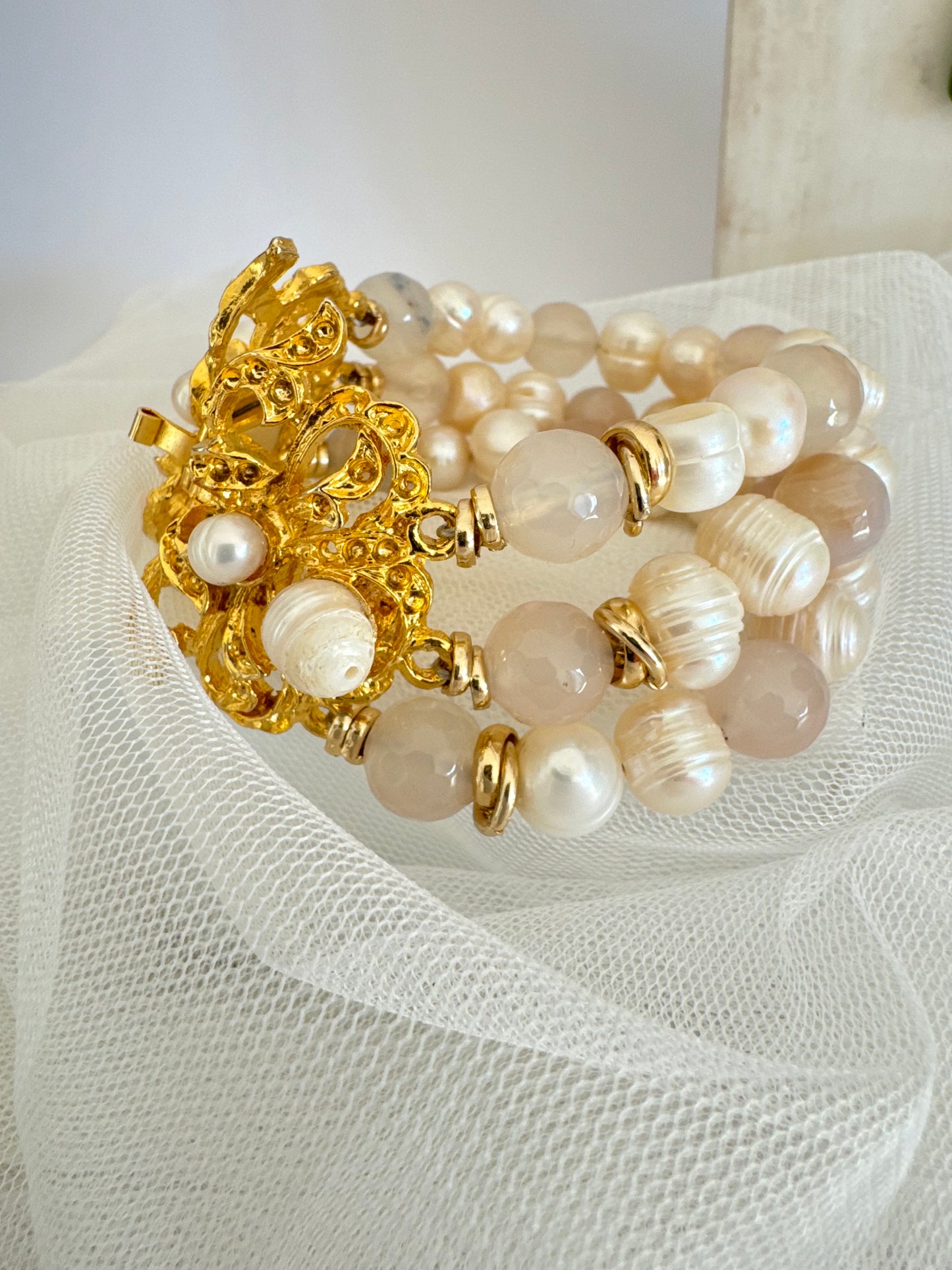 Bracciale Perle e Quarzo