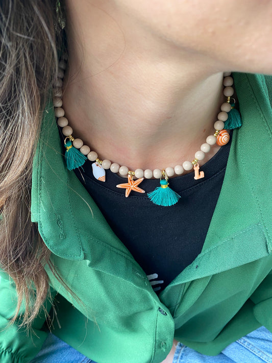 Collana Beage e charm
