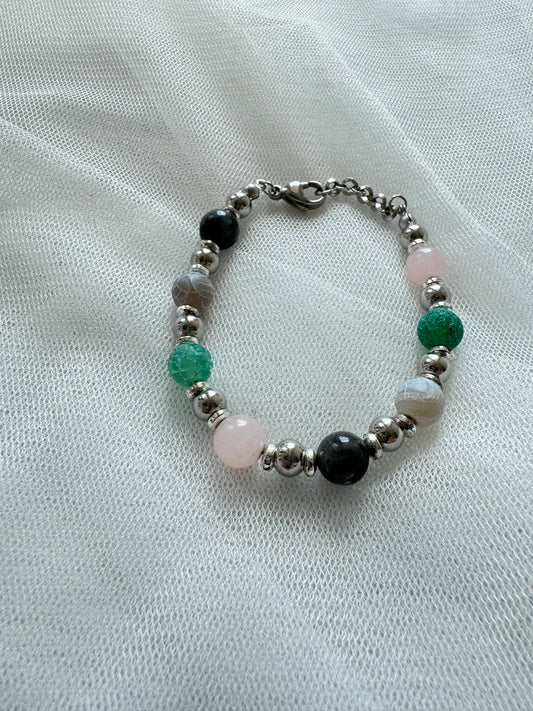 Verde rosa e silver